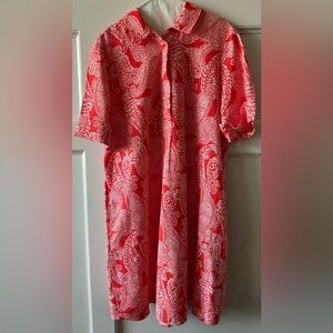 Chicos Linen Popover Dress Size 3